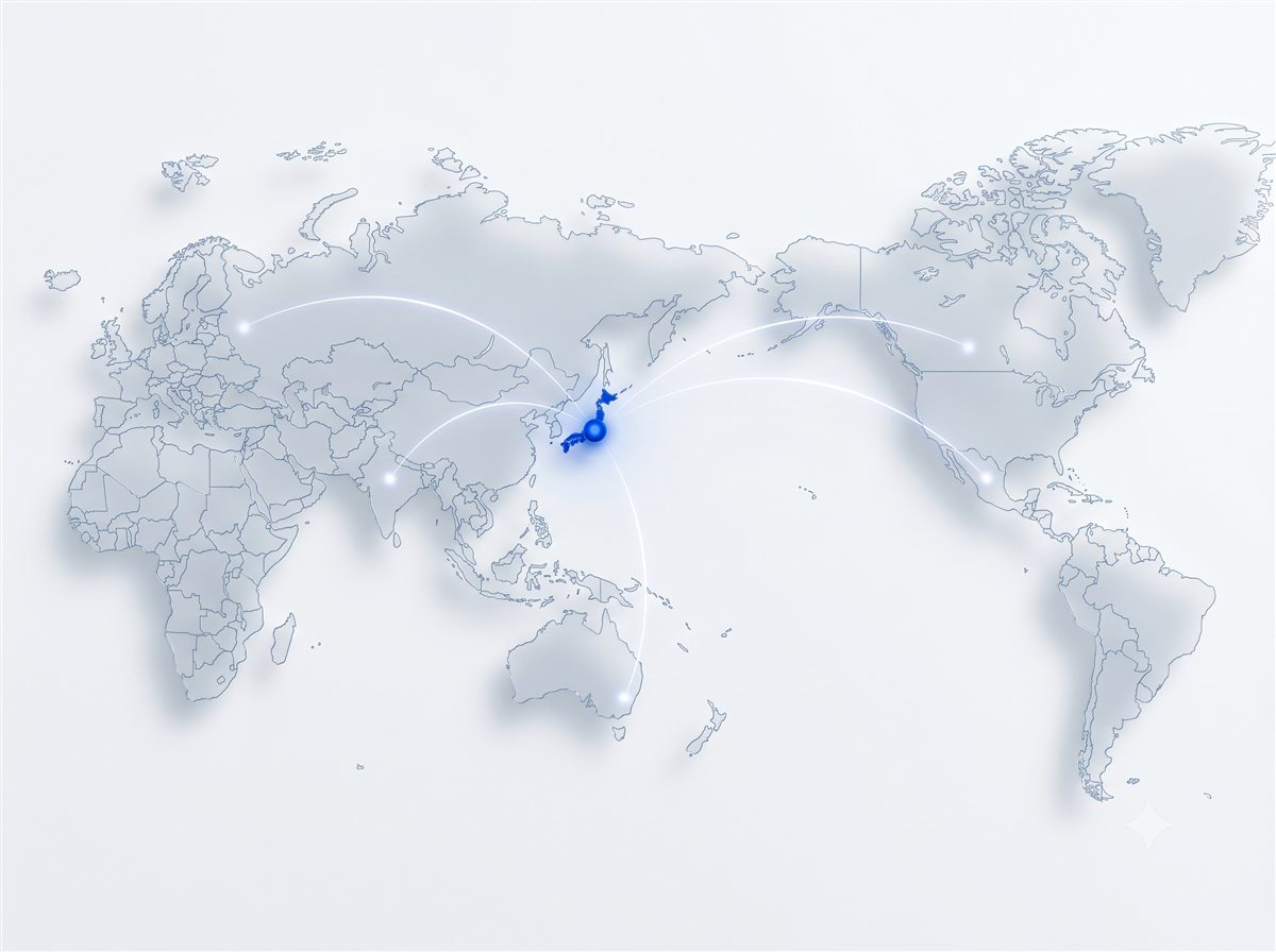日本から世界へ広がる輸送ネットワーク / Worldwide shipping network from Japan